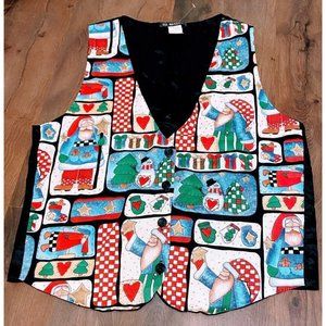 111 Main Vintage christmas holiday vest